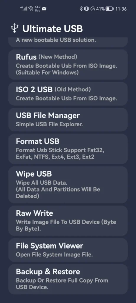 Ultimate USB (All-In-One Tool) screenshot 3