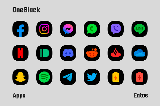 OneBlack – Icon Pack screenshot 3