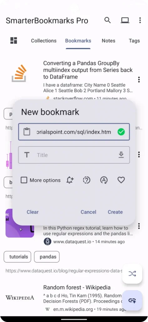 Smarter Bookmarks screenshot 3