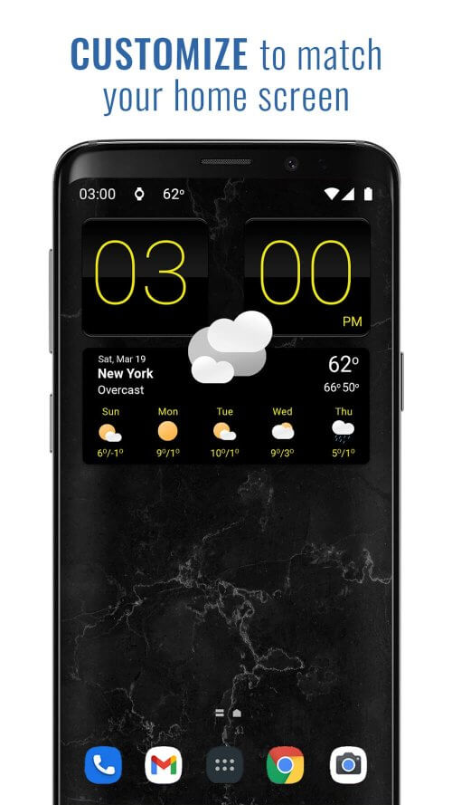 Sense V2 Flip Clock & Weather screenshot 3