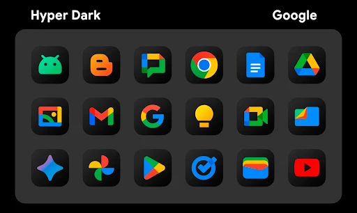 HyperDark – Icon Pack screenshot 3