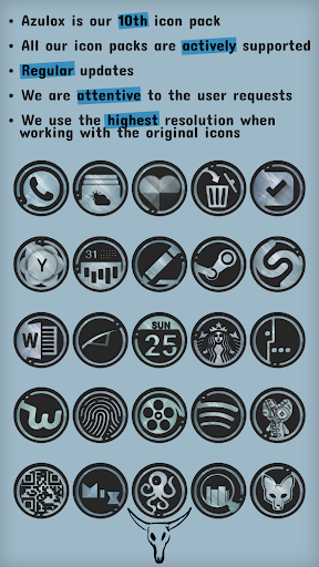 Azulox Icon Pack – Dark mode screenshot 3
