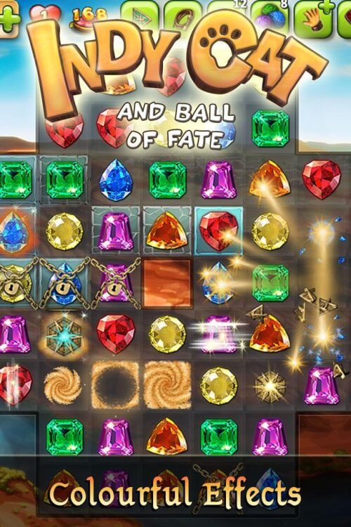Indy Cat: Match 3 Adventure screenshot 3