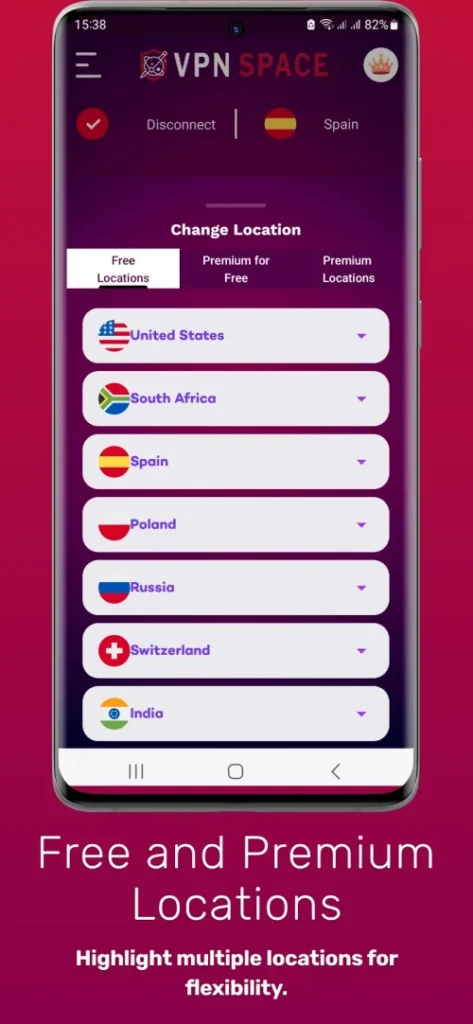 VPN Space – Secure VPN Proxy screenshot 3