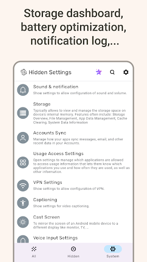Hidden Settings MOD screenshot 4