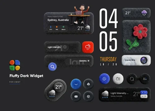 Fluffy Dark Widget screenshot 4