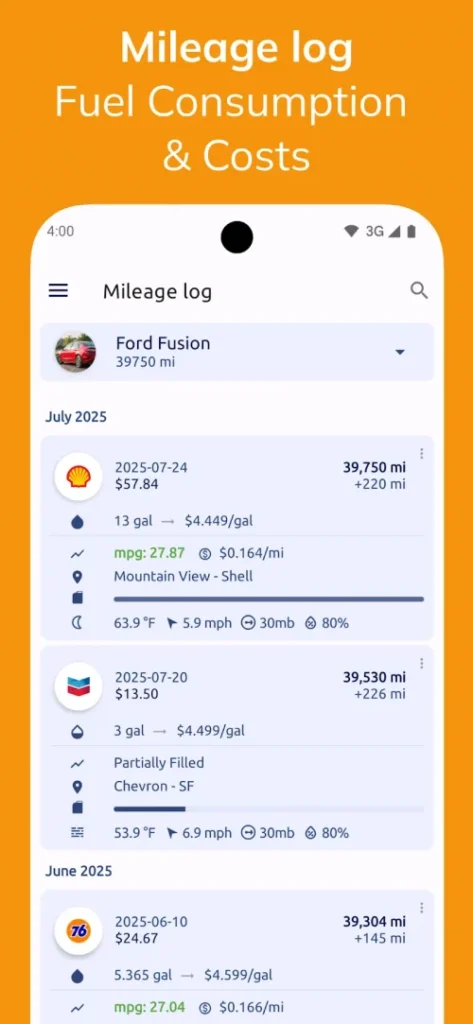 Fuelio screenshot 4