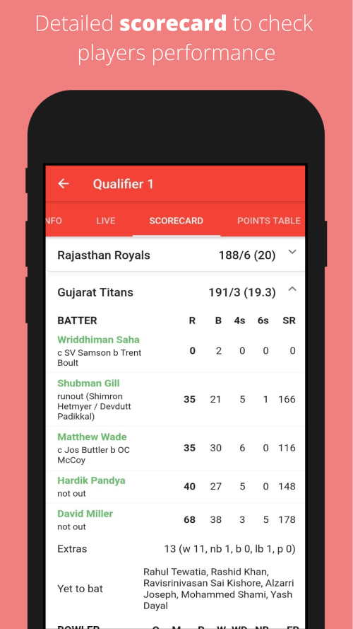 CricRed – Cricket Live Score screenshot 4