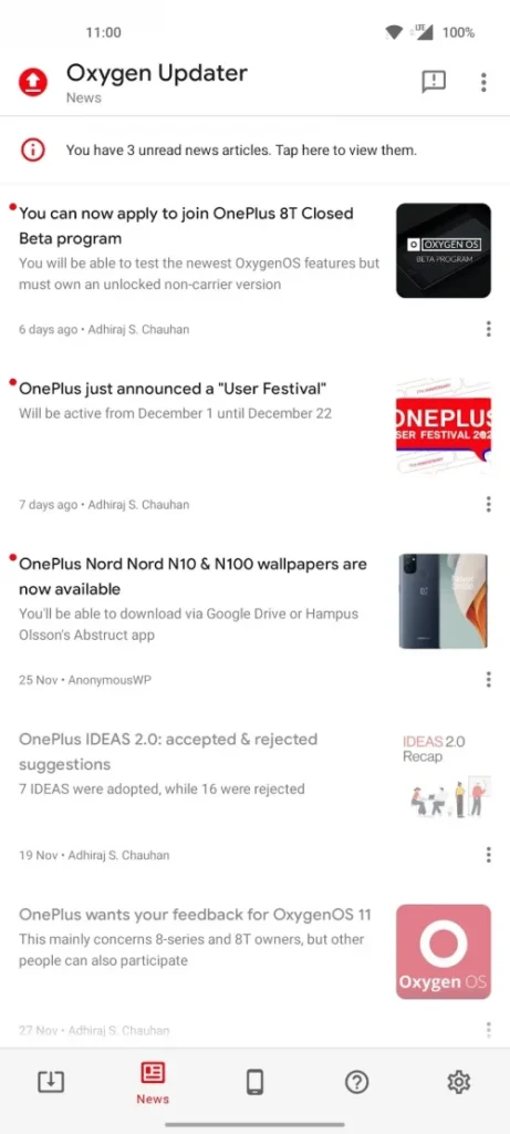 Oxygen Updater screenshot 4