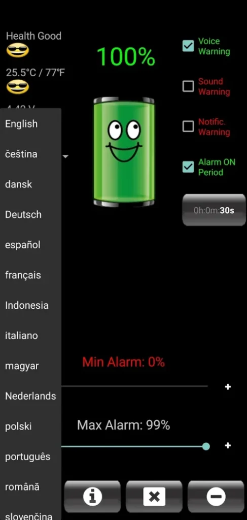 Battery Alarm PRO screenshot 4