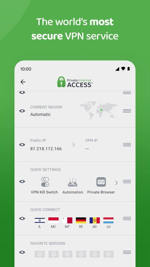 Private Internet Access VPN screenshot 4