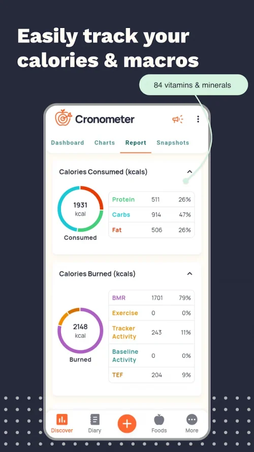 Cronometer screenshot 4