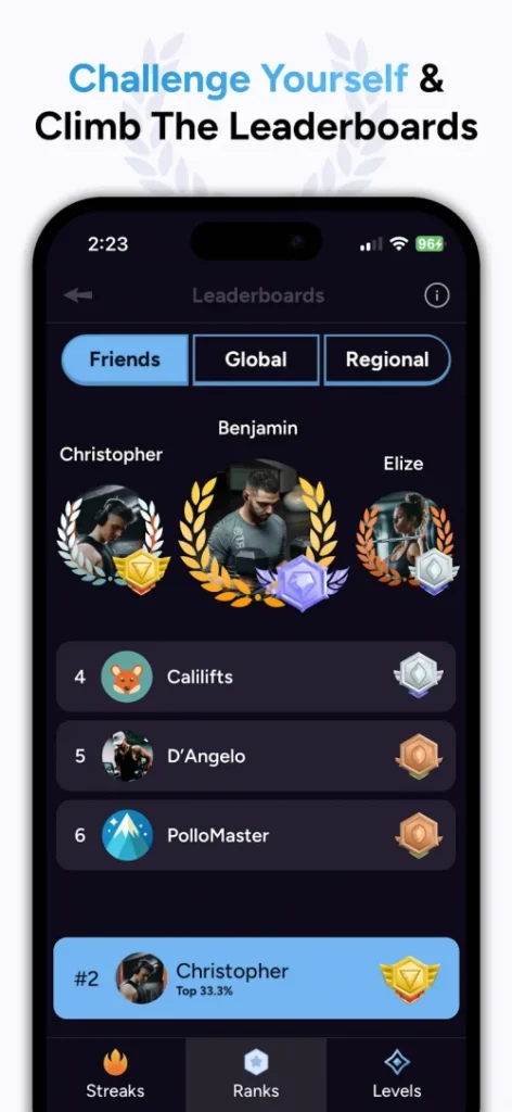 Liftoff – Ranked Gym Workouts screenshot 4