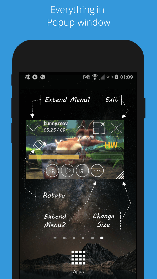 Lua Player Pro (HD POP-UP) screenshot 4