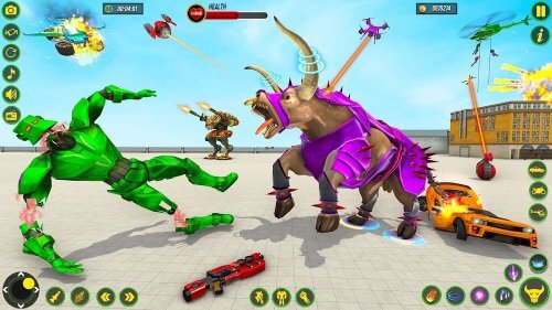 Bull Robot Car Transforming Games screenshot 4