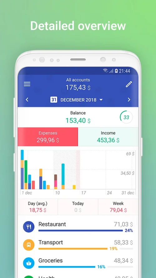 1Money: expense tracker budget screenshot 4