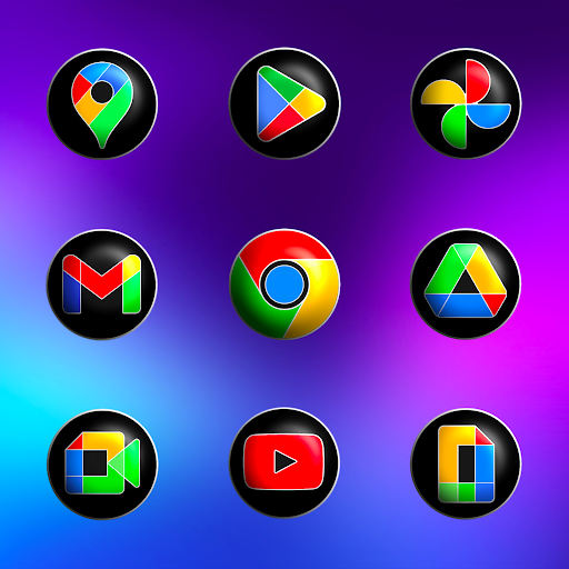 Pixly Fluo 3D – Icon Pack screenshot 4