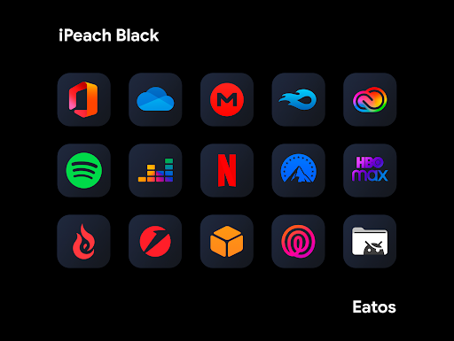 iPeach Black – Icon Pack screenshot 4