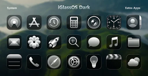 iGlassOS Dark – Icon Pack screenshot 4