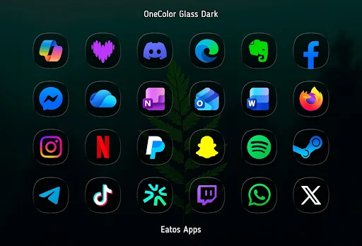 OneColor GlassDark – Icon Pack screenshot 4
