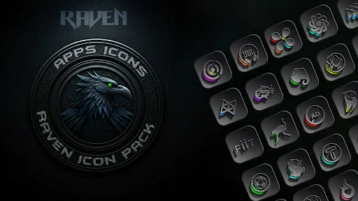 Raven Dark Icon Pack MOD screenshot 4