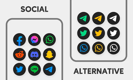 MiDark – Icon Pack (Round) screenshot 4