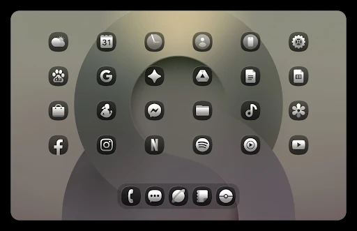 OneGlass (Dark) – Icon Pack screenshot 4