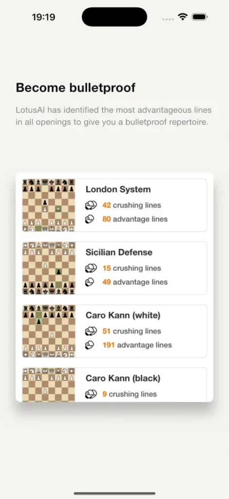 Lotus Chess – Opening Trainer screenshot 4