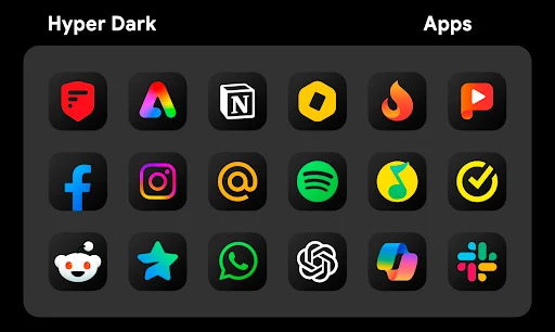 HyperDark – Icon Pack screenshot 4