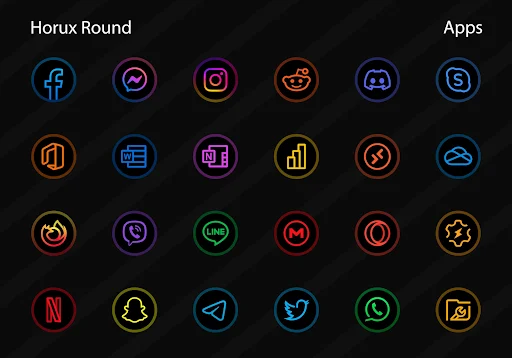 Horux – Icon Pack (Round) screenshot 4