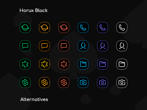 Horux Black – Icon Pack screenshot 4