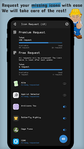 Azulox Icon Pack – Dark mode screenshot 4