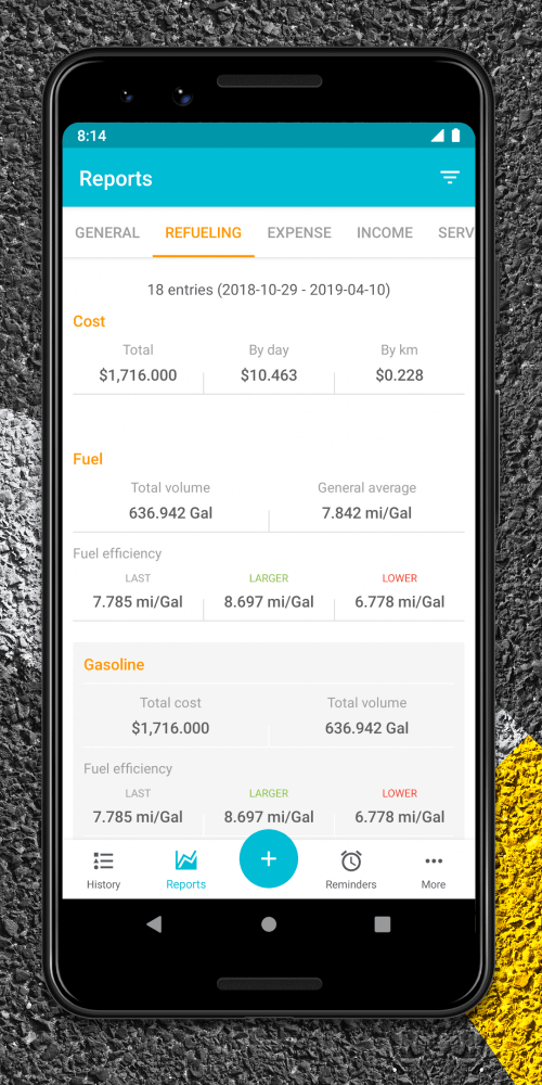 Drivvo – car management screenshot 4