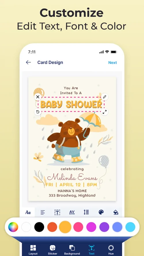 Invitation Maker & Card Design (Invites4U) screenshot 4