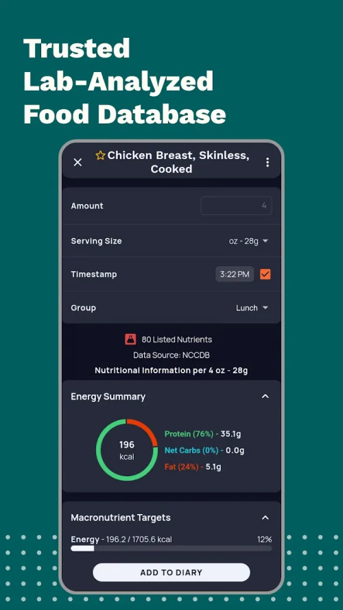 Cronometer screenshot 5