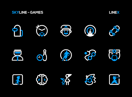 SkyLine Icon Pack: LineX Blue screenshot 5