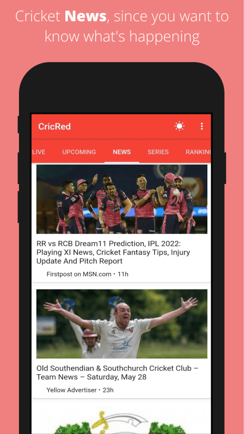 CricRed – Cricket Live Score screenshot 5