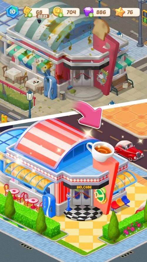 Happy Merge Cafe screenshot 5