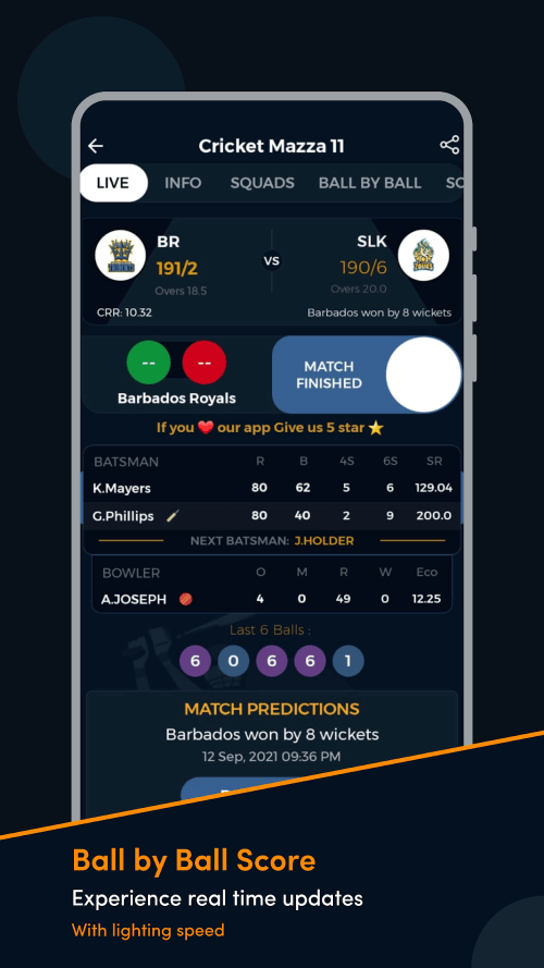 Cricket Mazza 11 Live Line screenshot 5