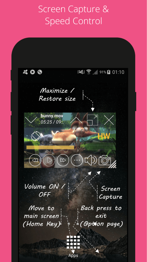 Lua Player Pro (HD POP-UP) screenshot 5