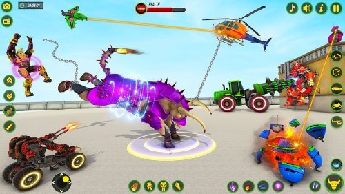 Bull Robot Car Transforming Games screenshot 5