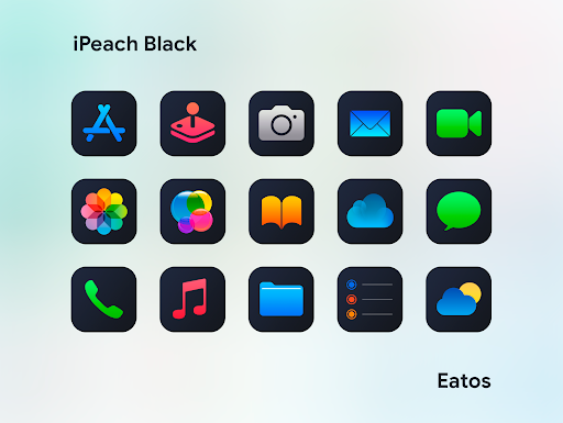 iPeach Black – Icon Pack screenshot 5