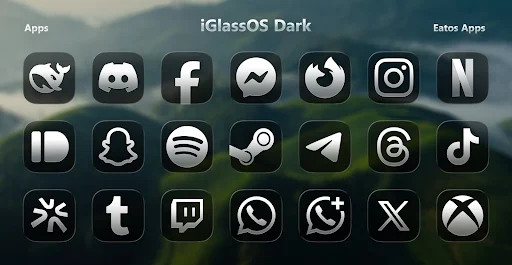 iGlassOS Dark – Icon Pack screenshot 5
