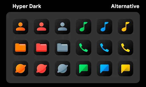 HyperDark – Icon Pack screenshot 5