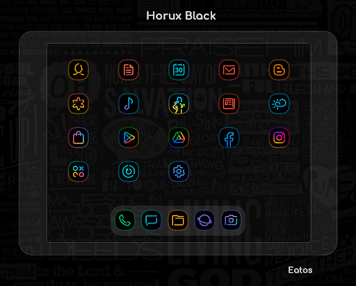 Horux Black – Icon Pack screenshot 5