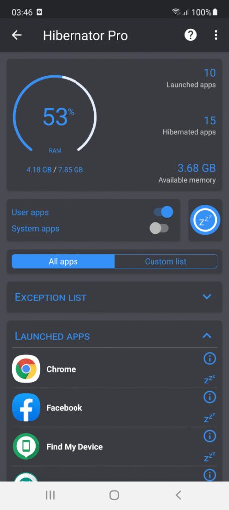 Hibernator : Hibernate Apps screenshot 5