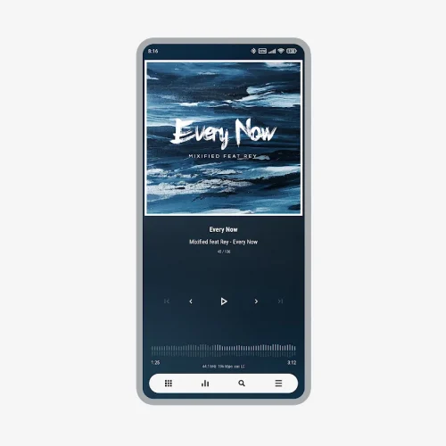 Luminous Black – Poweramp Skin screenshot 5
