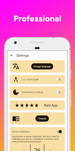 Lux Light Meter Photometer PRO MOD screenshot 5