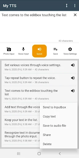 My TTS: Text-to-Speech screenshot 6