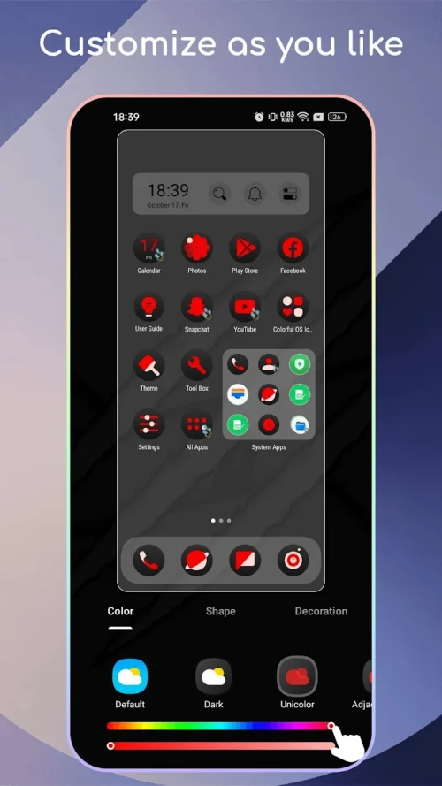 Colorful OS Launcher screenshot 6